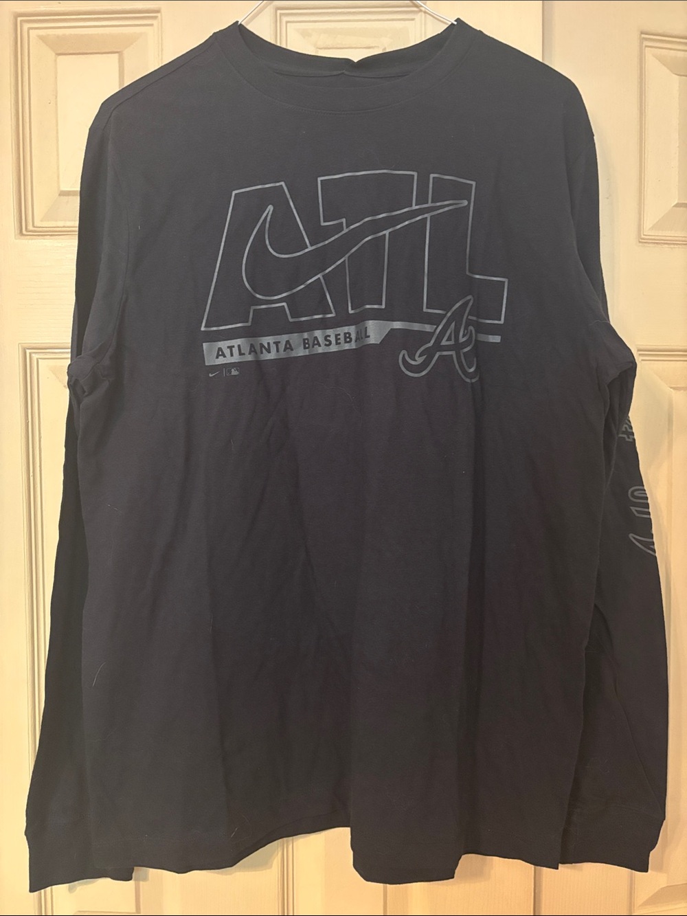 Nike Atlanta Baseball Long Sleeve Tee - Black